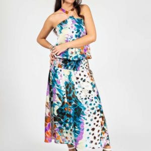 Vestido Selva de Mar Sesamo Turquesa