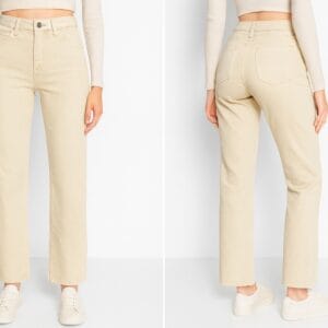 Pantalón Vaquero "Culaco" Push Up Cropped Beige